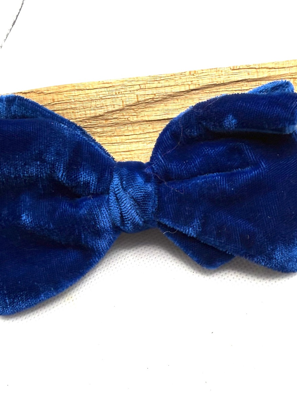 Velvet Bow Tie - Deep Blue